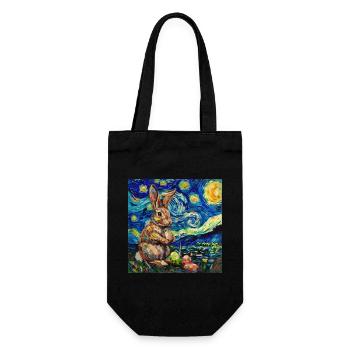 lapin de Pâques, Pâques, lapin, joyeuses Pâques, oeufs de Pâques - Sac à bouteille - noir - Devant