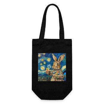 lapin de Pâques, Pâques, lapin, joyeuses Pâques, oeufs de Pâques - Sac à bouteille - noir - Devant