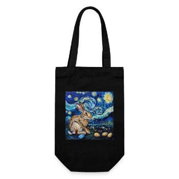 lapin de Pâques, Pâques, lapin, joyeuses Pâques, oeufs de Pâques - Sac à bouteille - noir - Devant