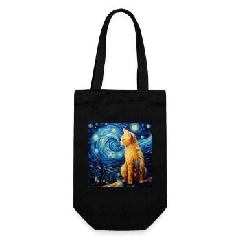Cat, cat motif - Gift Bag for Bottles - black - Front