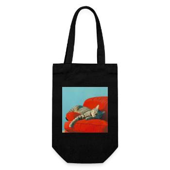 Chat, motif chat, pop art, cadeau, idée cadeau - Sac à bouteille - noir - Devant
