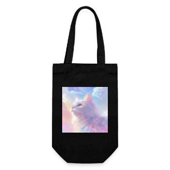 chat, motif de chat, anime, cadeau, idées cadeaux - Sac à bouteille - noir - Devant