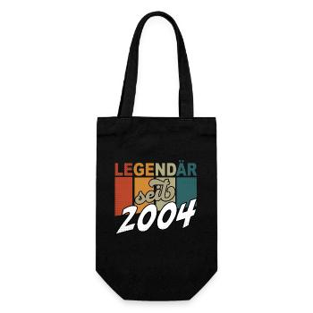 20. Geburtstag Mann Frau 20 Jahre 2004 Geschenk - Geschenkbeutel für Flaschen - Schwarz - Vorne