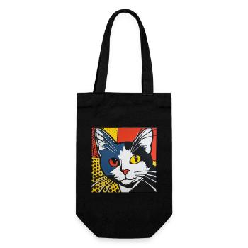 Chat, Motif De Chat - Sac à bouteille - noir - Devant