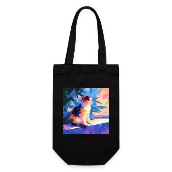 Chat, Motif De Chat - Sac à bouteille - noir - Devant