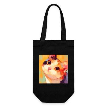Chat, Motif De Chat - Sac à bouteille - noir - Devant