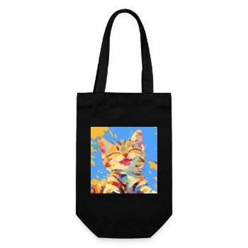 Chat, Motif De Chat - Sac à bouteille - noir - Devant