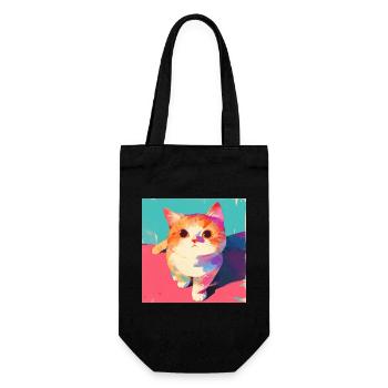 Chat, Motif De Chat - Sac à bouteille - noir - Devant