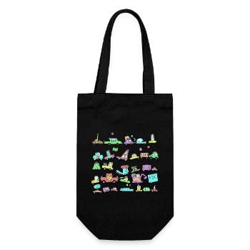 Un cortège amusant pour petits et grands - Sac à bouteille - noir - Devant