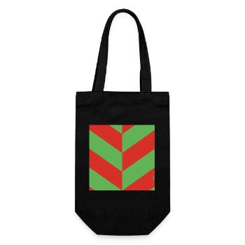 BLOW UP MOVIE: POP ART CUSHION 'DIAGONAL OP ART' - Gift Bag for Bottles - black - Front
