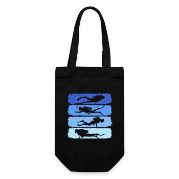 Tauchen Scuba Diver T-Shirt - Geschenkbeutel für Flaschen - Schwarz - Vorne