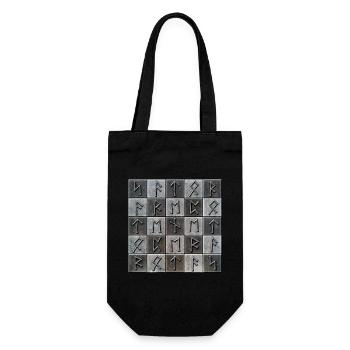 Sator Arepo Runes - Gift Bag for Bottles - black - Front