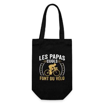 Les papas cools font du vélo - Sac à bouteille - noir - Devant