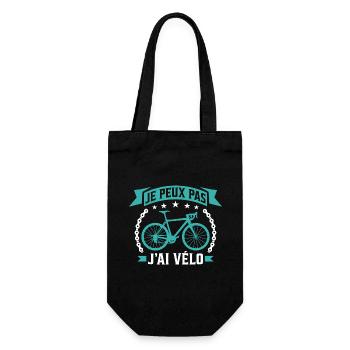 Je peux pas j'ai vélo - Sac à bouteille - noir - Devant