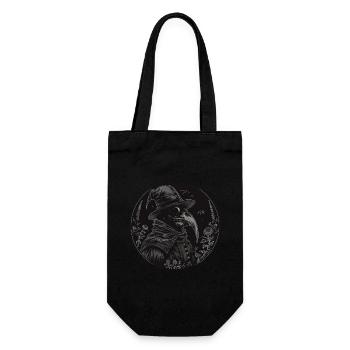 Pestdoktor, Gothic, Tod, Steampunk, Halloween - Geschenkbeutel für Flaschen - Schwarz - Vorne