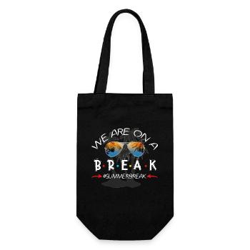 We are on a summer break - Gift Bag for Bottles - black - Front