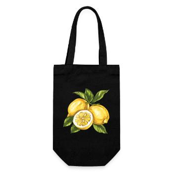 Zitronen Citron - Sac à bouteille - noir - Devant