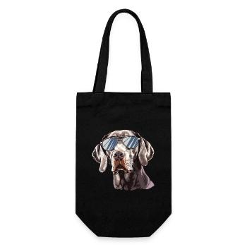 Weimaraner, hund, Sonnenbrille, sommer - Geschenkbeutel für Flaschen - Schwarz - Vorne