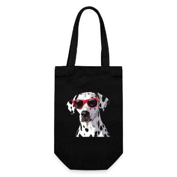 Dalmatien, chien, lunettes de soleil, été - Sac à bouteille - noir - Devant