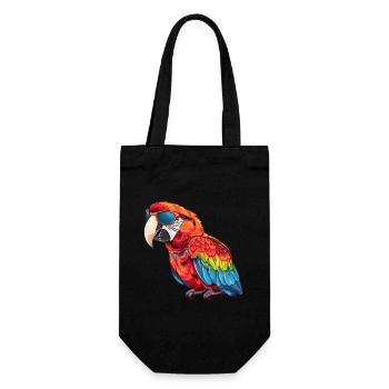 Parrot, Bird, Tropical, Sunglasses, Summer - Gift Bag for Bottles - black - Front