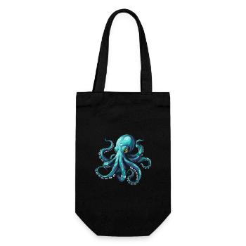 Octopus, octopus, octopus, summer, gift - Gift Bag for Bottles - black - Front