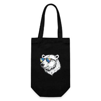Polar Bear Funny Summer Sun - Gift Bag for Bottles - black - Front