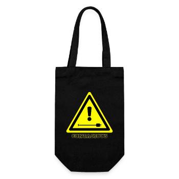 Ansteckend joke (EN) - Geschenkbeutel für Flaschen - Schwarz - Vorne