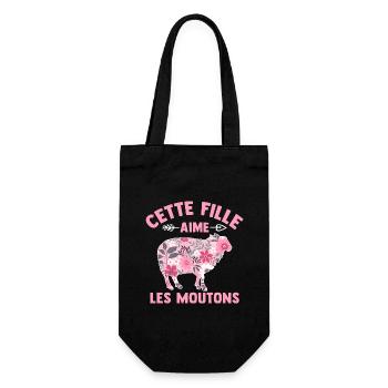 Cette Fille Aime Les moutons - Sac à bouteille - noir - Devant