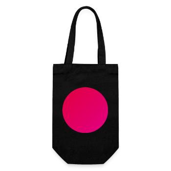 Circle in warm red - Gift Bag for Bottles - black - Front