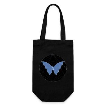 Géométrie sacrée papillon - Sac à bouteille - noir - Devant
