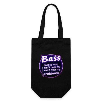 Bass too strong deep vibrations - Gift Bag for Bottles - black - Front