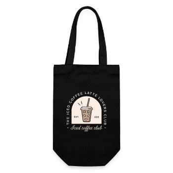 Café glacé iced latte amatrice aesthetic noir - Sac à bouteille - noir - Devant