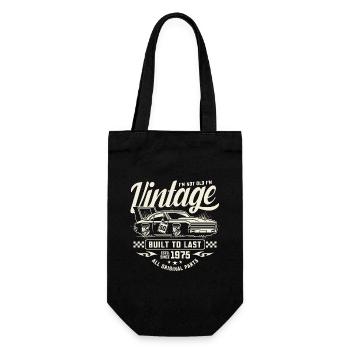 Vintage 1975 Birthday Muscle Car Car Gift - Gift Bag for Bottles - black - Front