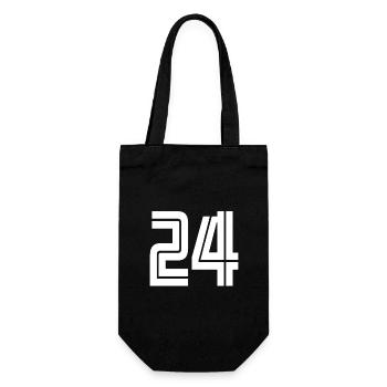 Maillot numéro 24 – Cadeau anniversaire 24 ans - Sac à bouteille - noir - Devant