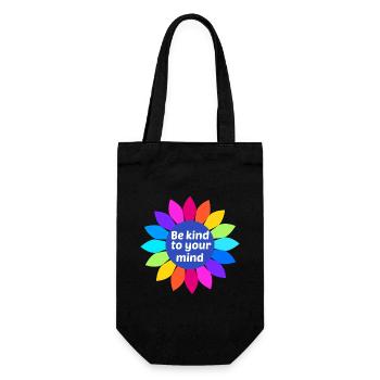 Be kind to your mind - Gift Bag for Bottles - black - Front