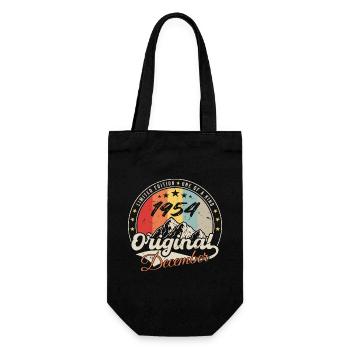 Vintage Birthday Gift - December 1954 - Gift Bag for Bottles - black - Front