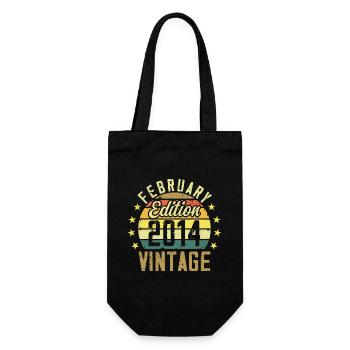 Birthday 10 years - Gift February 2014 - 10th - Gift Bag for Bottles - black - Front
