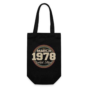 Awesome seit März 1934 Geburtstag 1934 Geschenk - Geschenkbeutel für Flaschen - Schwarz - Vorne