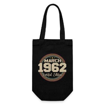 Awesome seit März 1934 Geburtstag 1934 Geschenk - Geschenkbeutel für Flaschen - Schwarz - Vorne