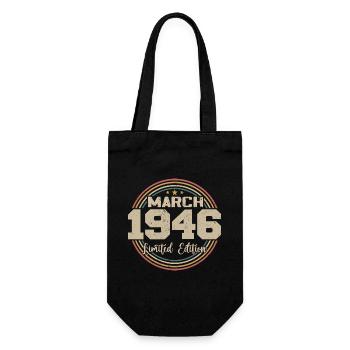 Awesome Since March 1946 Birthday 1946 Gift - Gift Bag for Bottles - black - Front