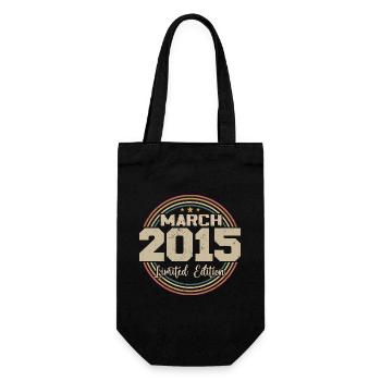 Awesome Since March 2015 Birthday 2015 Gift - Gift Bag for Bottles - black - Front