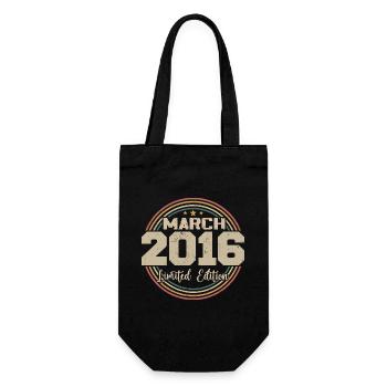 Awesome Since March 2016 Birthday 2016 Gift - Gift Bag for Bottles - black - Front