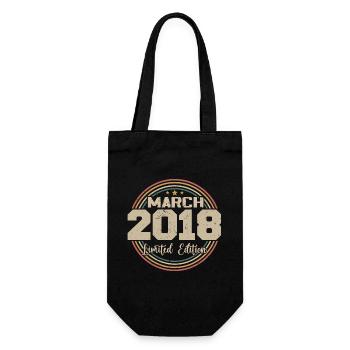 Awesome Since March 2018 Birthday 2018 Gift - Gift Bag for Bottles - black - Front