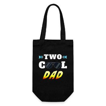 Two cool - 2. Geburtstag für Papa - Geschenkbeutel für Flaschen - Schwarz - Vorne