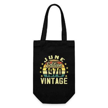 Juin 1970 Juin Cadeau Anniversaire June 1970 Rétro - Sac à bouteille - noir - Devant
