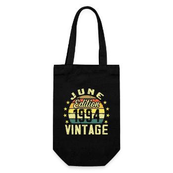 Juni 1994 Juni Retro Geburtstagsgeschenk Juni 1994 - Geschenkbeutel für Flaschen - Schwarz - Vorne