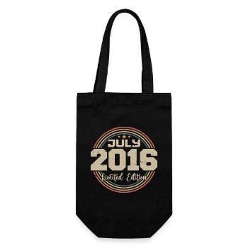 2016 Birthday July 2016 Gift July 2016 - Gift Bag for Bottles - black - Front