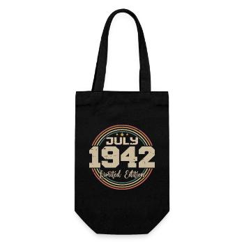 1942 Geburtstag Juli 1942 Geschenk Juli 1942 - Geschenkbeutel für Flaschen - Schwarz - Vorne