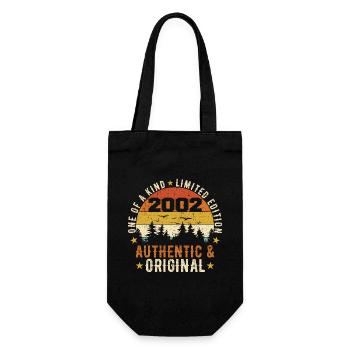 Original 2002 Birthday Gift 2002 Authentic - Gift Bag for Bottles - black - Front