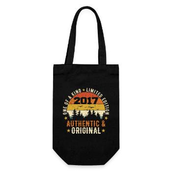 Original 2017 Authentic Birthday Gift 2017 - Gift Bag for Bottles - black - Front